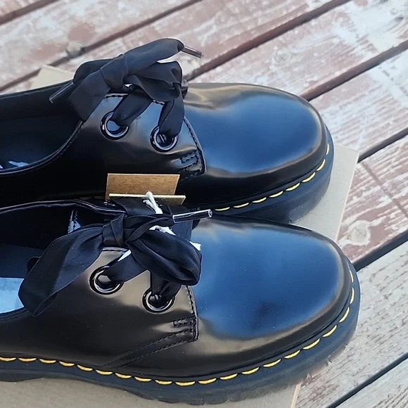 Dr. Martens Holly Leather Platform Shoes Women's size 10 ,Men Size 9 - Picture 7 of 10
